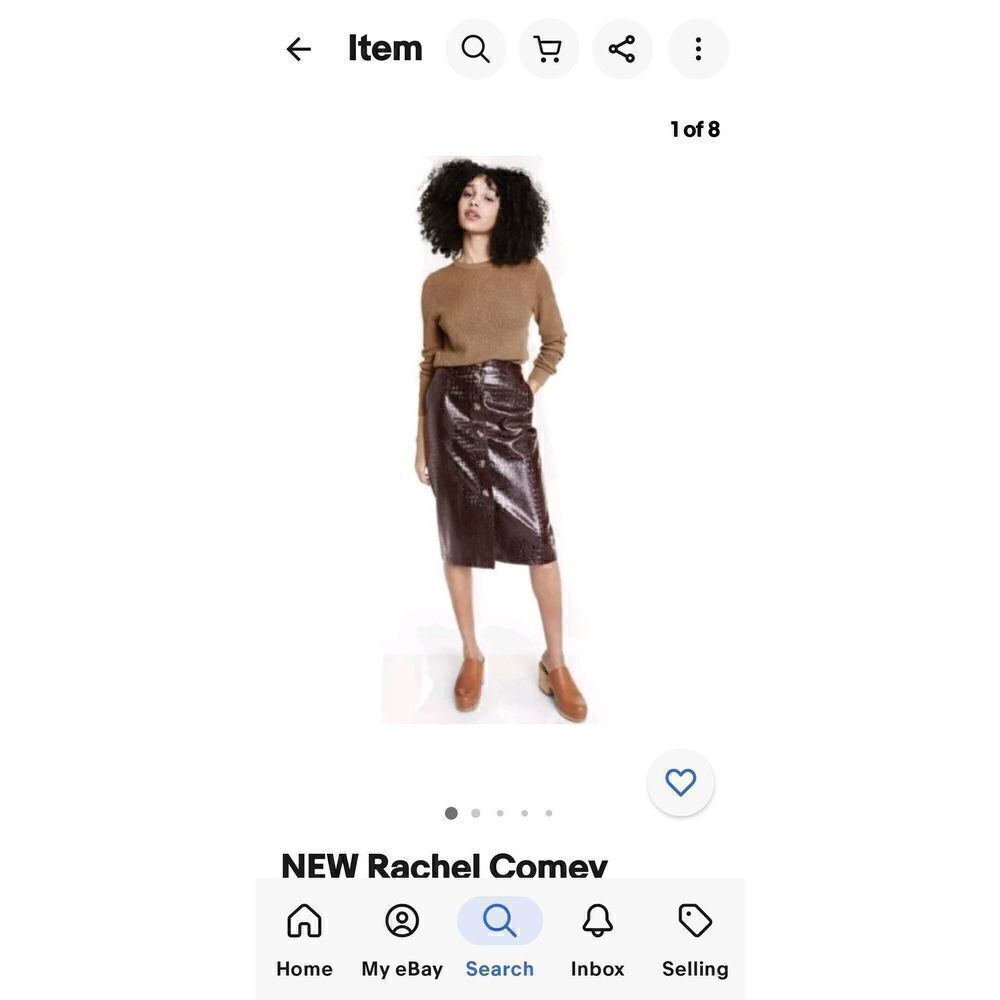 Rachel Comey for Target, Faux Croc Vegan Leather Skirt, NWT, Sz 14